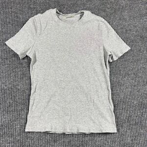 Gemma & Olivia Shirt Womens M Gray Ribbed Short Sleeve Crew Neck T-Shirt